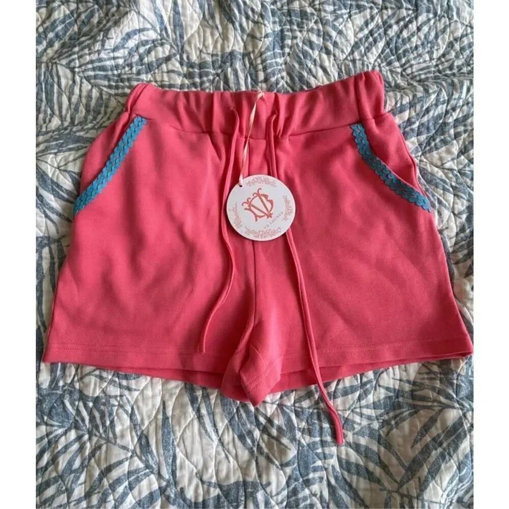 NWT Victoria Dunn Lounge ric rac shorts, XSm 70 E52